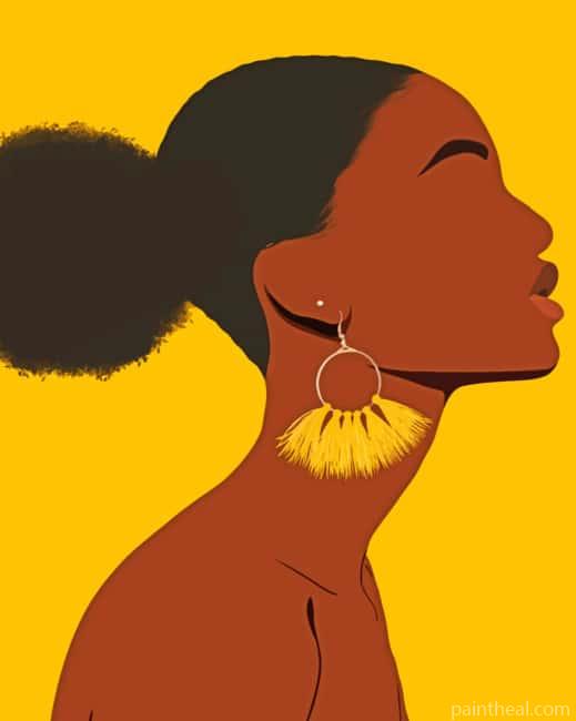 African Girl Painting By Numbers Kits