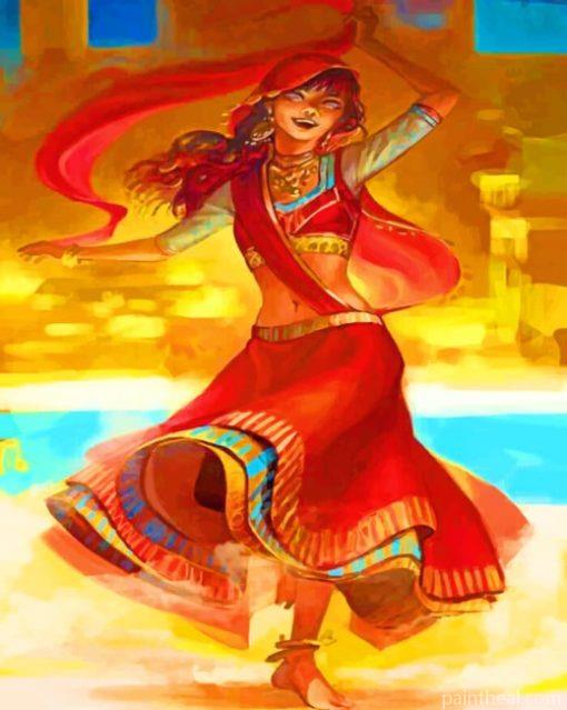 Indian Woman Dancing – 5D Diamond Paintings Painting By Numbers Kits