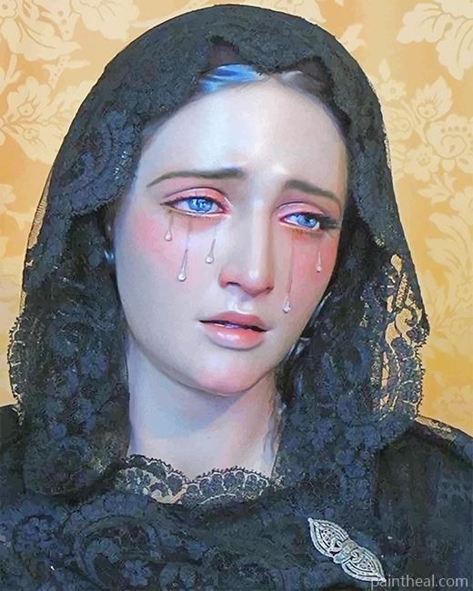 Lady Of Our Sorrows Statue Painting By Numbers Kits