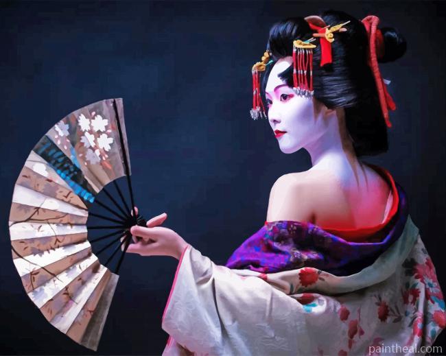 Asian Geisha Painting By Numbers Kits