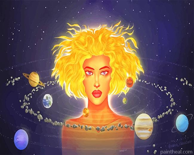 Space Girl Painting By Numbers Kits