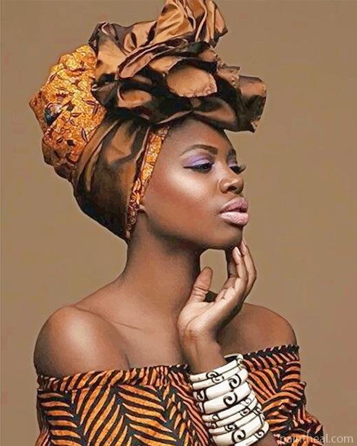 African Woman Beauty Painting By Numbers Kits