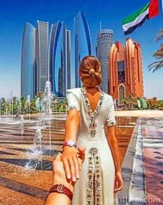 Follow Me To Abu Dhabi – 5D Diamond Painting Painting By Numbers Kits