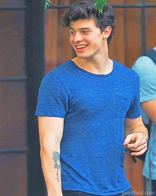 Handsome Shawn Mendes Smiling Painting By Numbers Kits