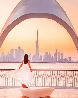 Girl In Dubai – 5D Diamond Painting Painting By Numbers Kits