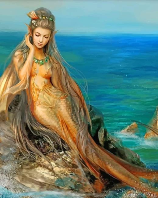 Aesthetic Mermaid Painting By Numbers Kits