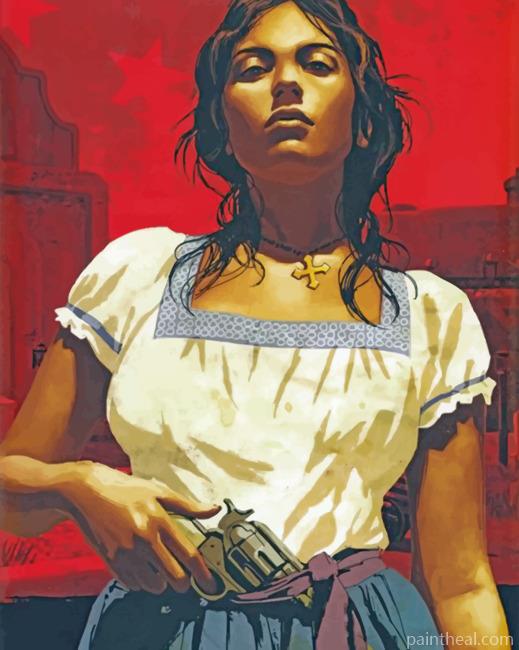 Cool Woman Illustration Painting By Numbers Kits