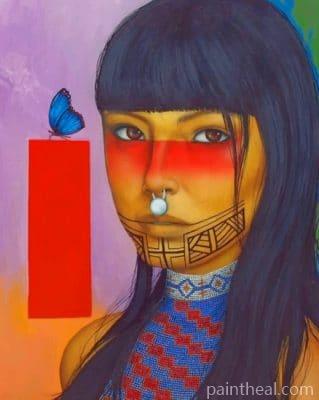 Native Woman Painting By Numbers Kits