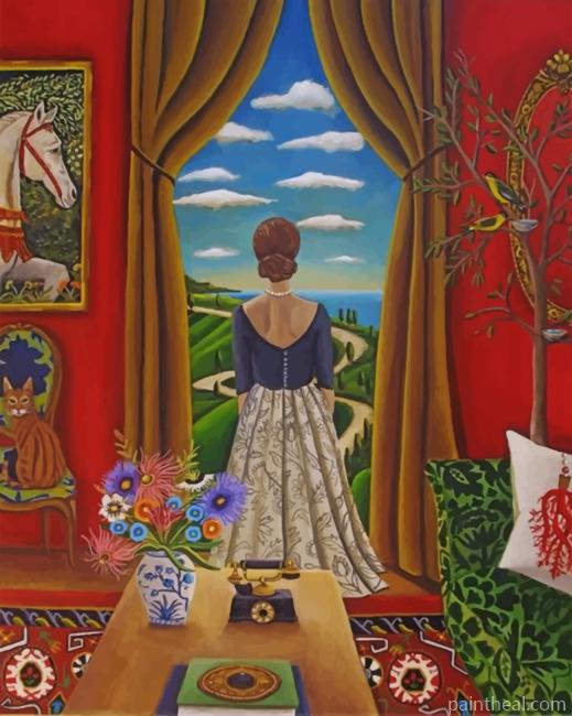 Woman Contemplating The Nature Painting By Numbers Kits
