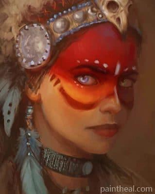 Native American Lady Painting By Numbers Kits