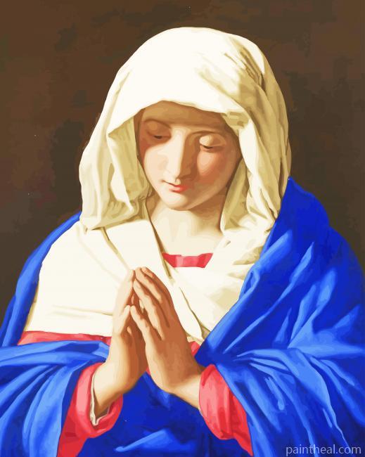 Virgin Mary Painting By Numbers Kits
