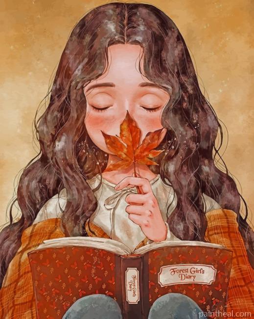 Girl Reading A Book Painting By Numbers Kits