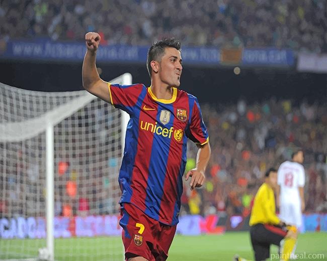 David Villa Barcelona Painting By Numbers Kits