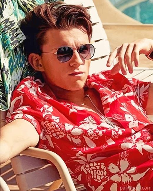 Tom Holland Enjoying His Summer Painting By Numbers Kits