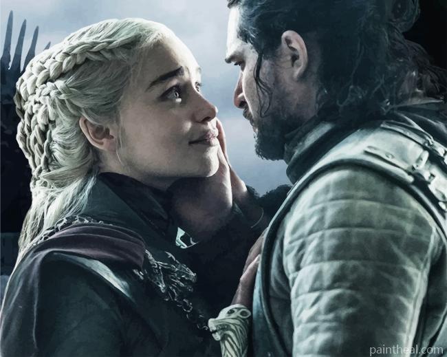Jon Snow And Daenerys Painting By Numbers Kits