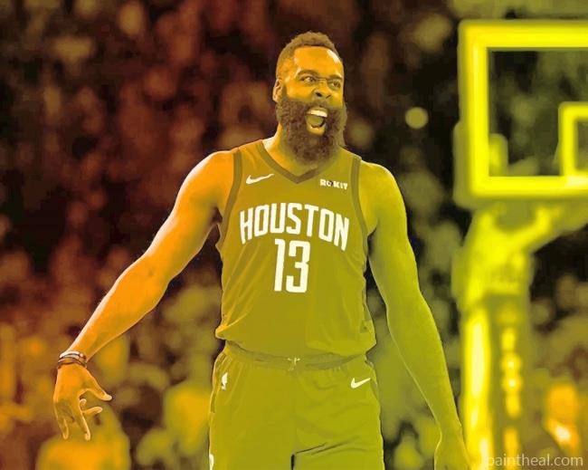 James Harden Screaming Painting By Numbers Kits