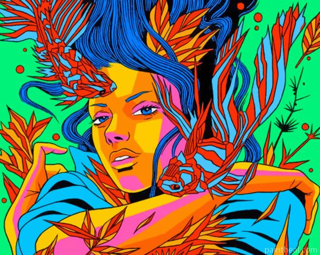 Girl Illustration – 5D Diamond Paintings Painting By Numbers Kits