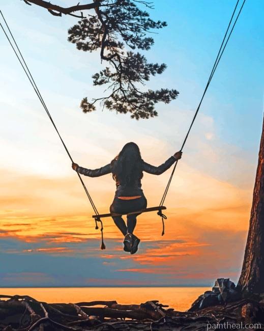Trees Swing Painting By Numbers Kits