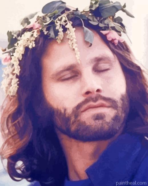 Chill Jim Morrison Flowers Crown Painting By Numbers Kits