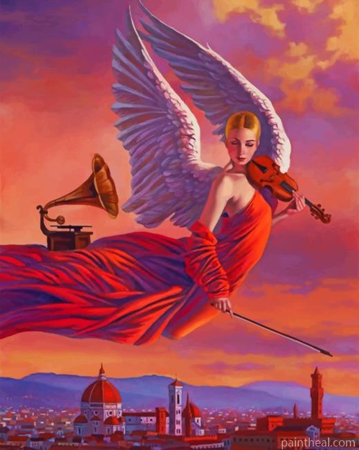 Musician Angel Painting By Numbers Kits