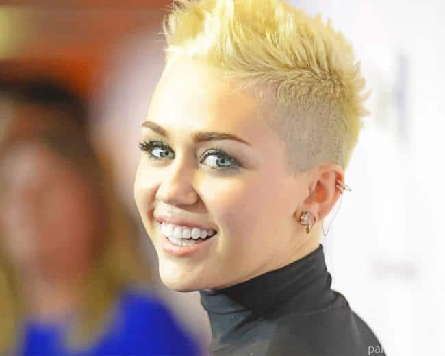 Miley Cyrus with Short Hair Painting By Numbers Kits