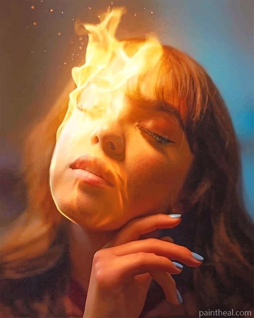 Fire Girl Painting By Numbers Kits