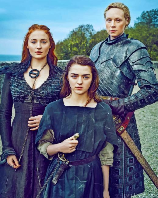 Sansa Arya Stark Game Of Thrones Painting By Numbers Kits