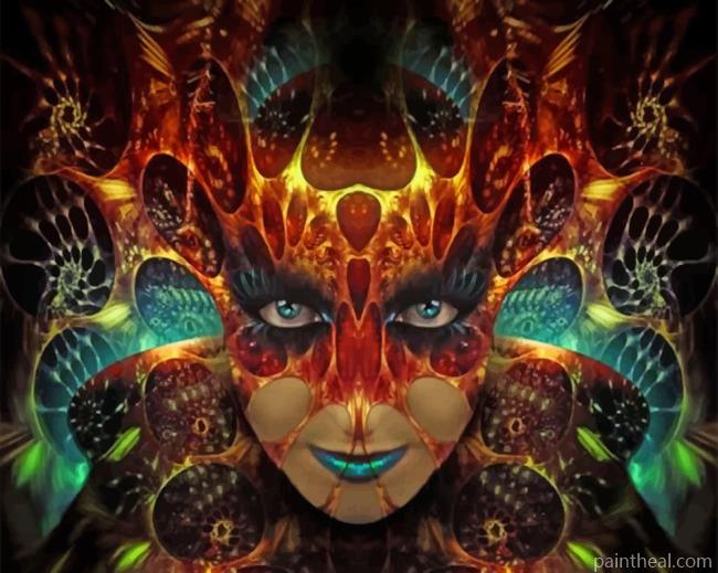 Aesthetic Masked Woman Painting By Numbers Kits