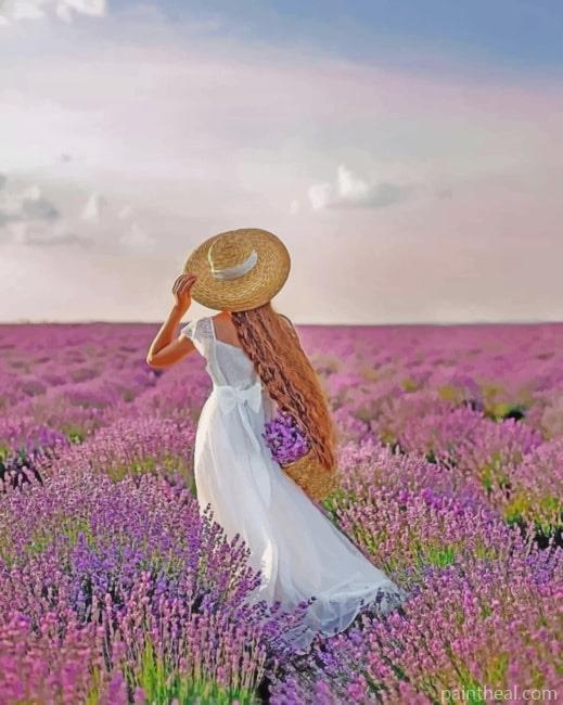 Woman Enjoying The Nature Painting By Numbers Kits