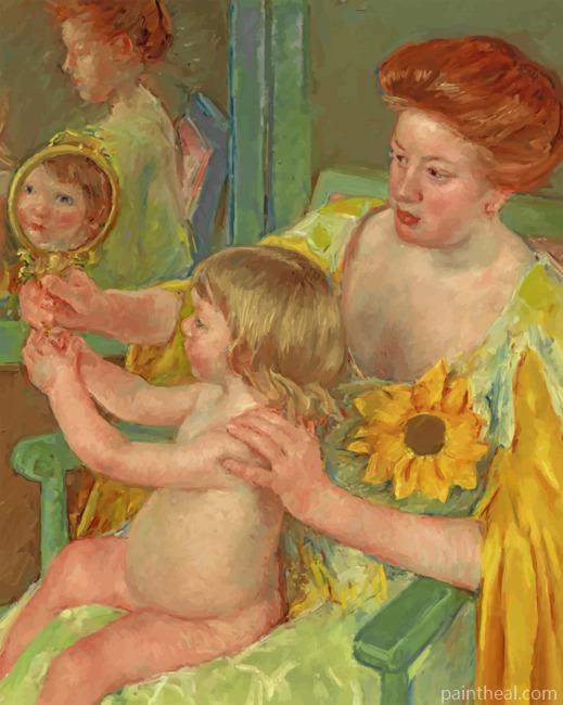 Woman With A Sunflower Painting By Numbers Kits