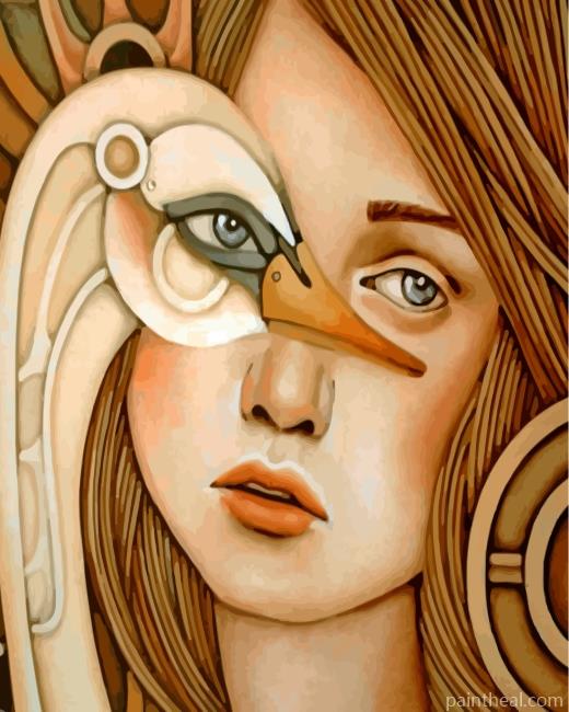 Swan Woman Painting By Numbers Kits