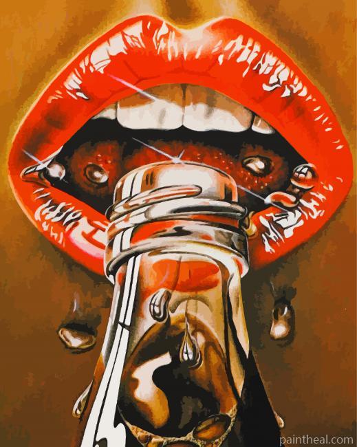 Vintage Lips Painting By Numbers Kits