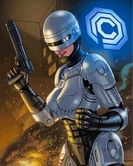Robocop Girl Painting By Numbers Kits