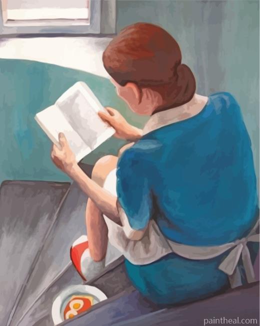 Maid Reading Painting By Numbers Kits