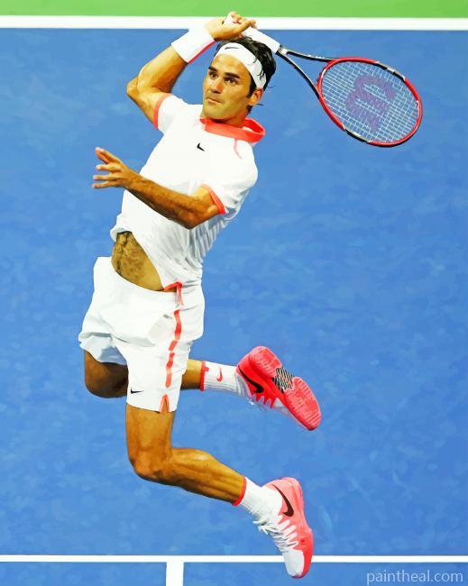 Roger Federer Painting By Numbers Kits