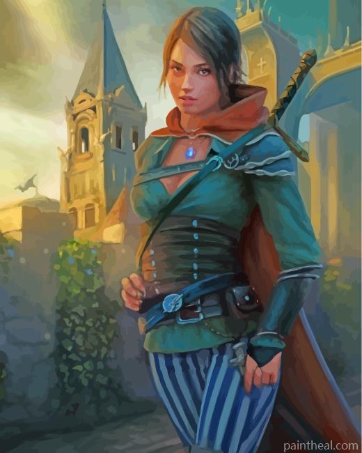 Aesthetic Steampunk Woman Painting By Numbers Kits