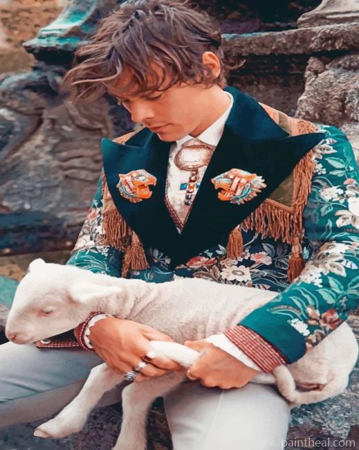 Harry Styles With Goat Painting By Numbers Kits