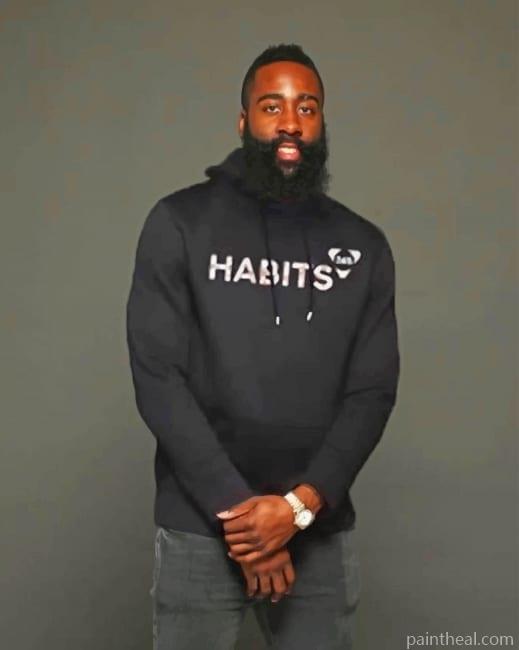 James Harden Posing Painting By Numbers Kits