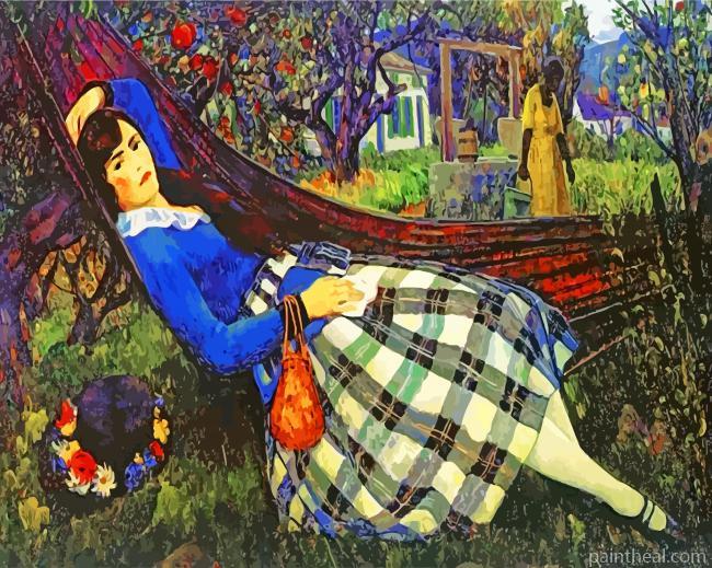 Woman In Hammock Leon Kroll Painting By Numbers Kits