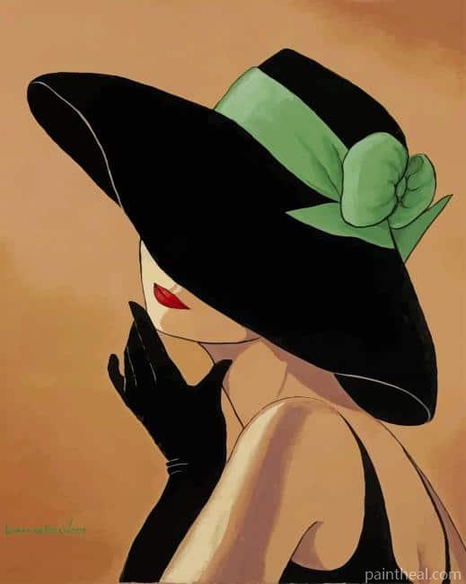 Girl With A Black Hat Painting By Numbers Kits