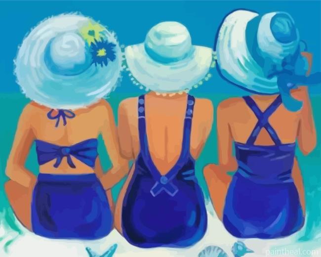 Women On The Beach Painting By Numbers Kits