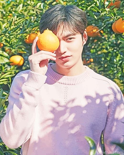 Lee Min Ho Orange Painting By Numbers Kits