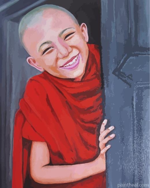 Tibetan Child Painting By Numbers Kits