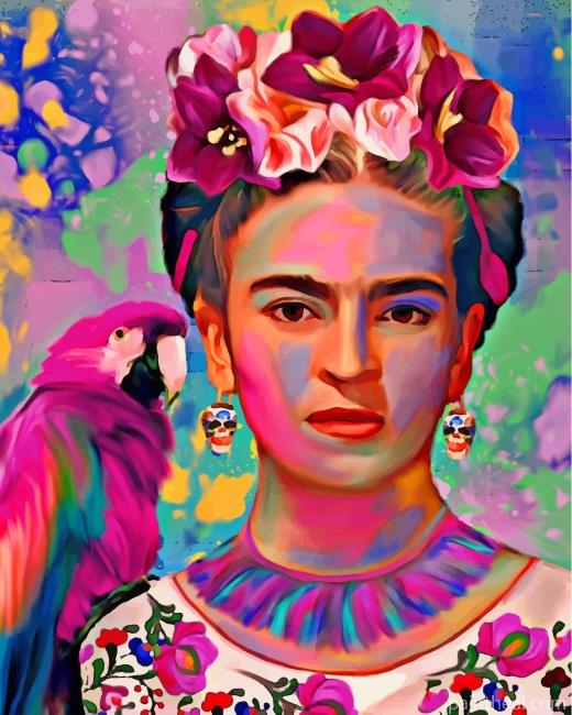Frida Kahlo And Parrot Painting By Numbers Kits