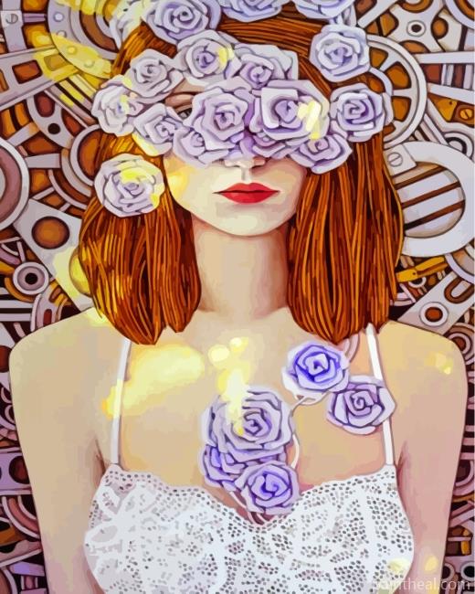 Floral Woman Painting By Numbers Kits