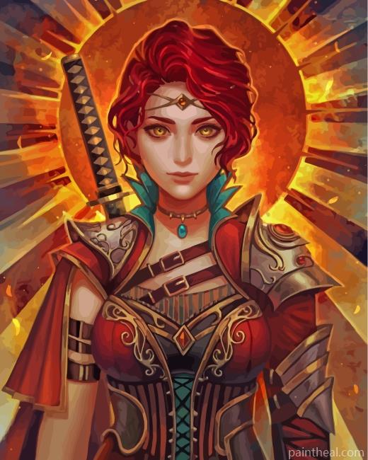 Steampunk Fire Girl Painting By Numbers Kits