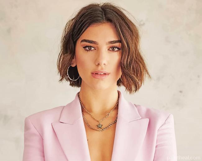 Dua Lipa With Short hair Painting By Numbers Kits