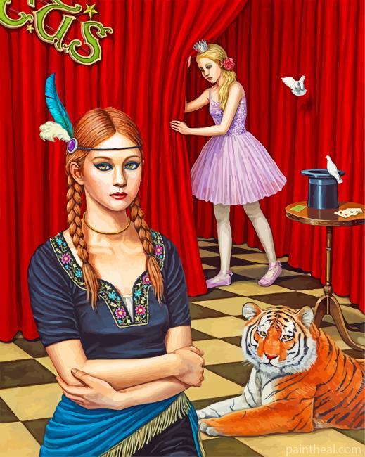 Circus Girls Painting By Numbers Kits