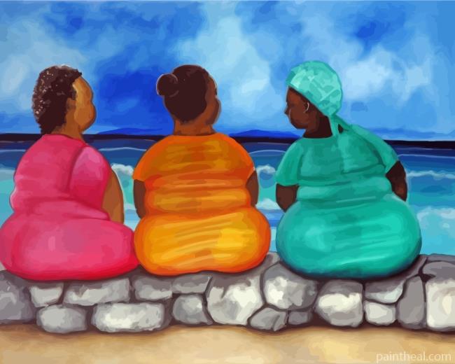 Fat Women Painting By Numbers Kits