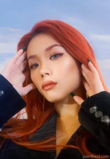 Asian Red Hair Girl Painting By Numbers Kits